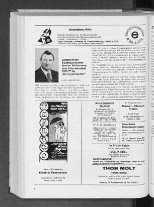 Grußwort von Bezirksamtsleiter Werner Weldemann zum Jahreswechsel 1976/77 für "Der Eppendorfer"