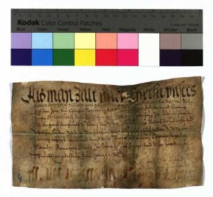 1581 7. Dez. Denkzettel (Perg.)