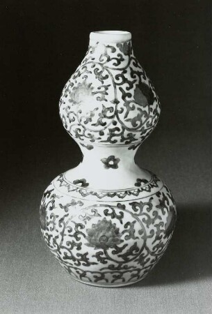 Kürbisvase, bemalt
