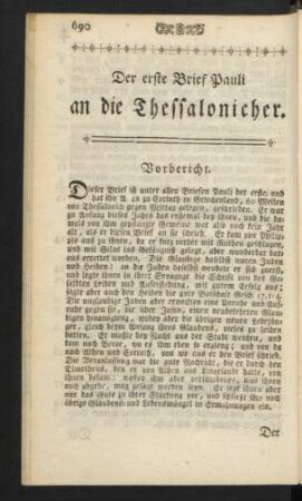 Der erste Brief Pauli an die Thessalonicher.