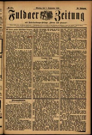 Ausgabe vom Montag, den 07. September 1896.