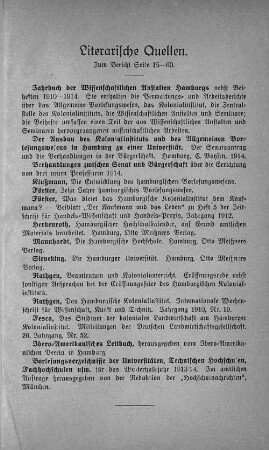 Literarische Quellen.