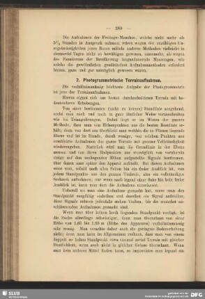 2. Photogrammetrische Terrainaufnahmen