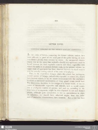 Letter XXVIII. General remarks on the fossils already described