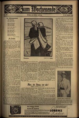 Dritte Ausgabe vom Samstag, den 29. August 1936.