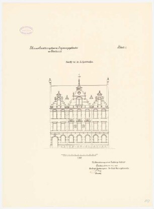 Regierungsgebäude, Stralsund Hauptkassengebäude: Ansicht 1:100