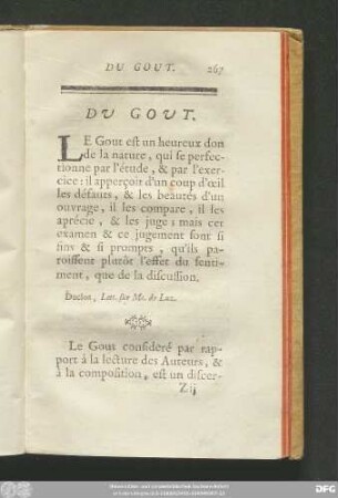 Du Gout.
