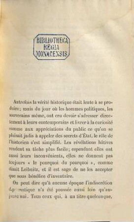La politique française en 1866 : Les origines de la guerre de 1870