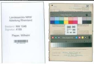 Entnazifizierung Wilhelm Pieper , geb. 25.05.1902 (Landwirt)