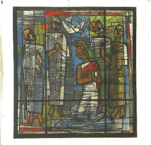 Entwurf Glasfenster Kirche Spradow - Tauffenster