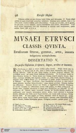 Classis qvinta