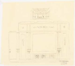 Großes Synchronatelier der UFA (Universum Film AG), Potsdam-Babelsberg: Wandansicht
