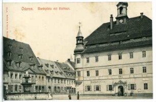 Oederan. Marktplatz mit Rathaus