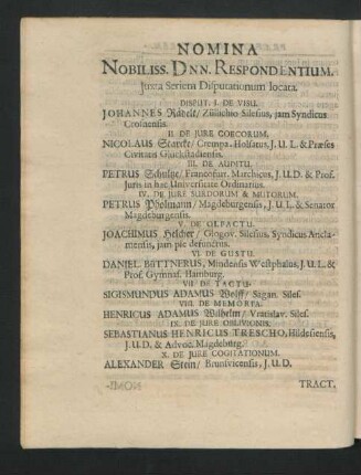 Nomina Respondentium