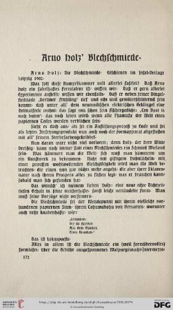 1: Arno Holz' Blechschmiede