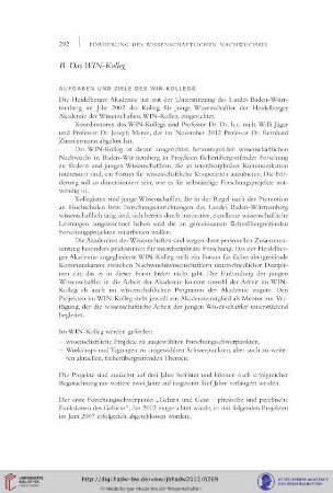 B. Das WIN-Kolleg