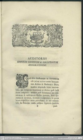 Auditores Omnium Ordinum & Dignitatum Honoratissimi