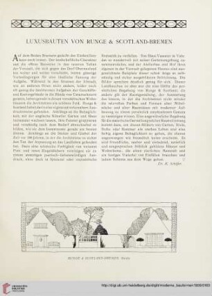 8: Luxusbauten von Runge & [und] Scotland - Bremen