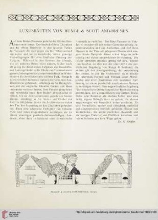8: Luxusbauten von Runge & [und] Scotland - Bremen
