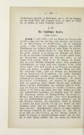 § 53. Die sächsischen Kaiser. (919 - 1024)