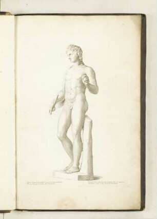 Statue antique de marbre d'un jeune homme haulte de 4. pied 10 p. au palais des Thuilleries.