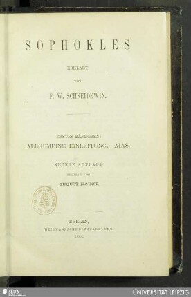 1: Allgemeine Einleitung. Aias