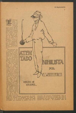 Atentado nihilista : Dibujos de Ocampo.