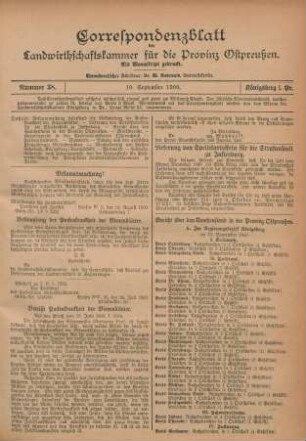 Nummer 38. 19. September 1900.