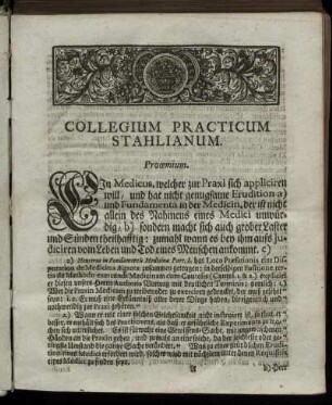 Collegium Practicum Stahlianum.