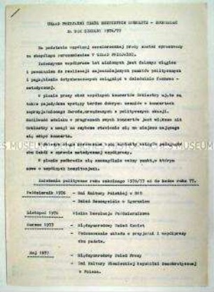 Freundschaftsvertrag zwischen den Musikschulen von Görlitz (DDR) und Zgorzelec (Polen) in polnischer Sprache
