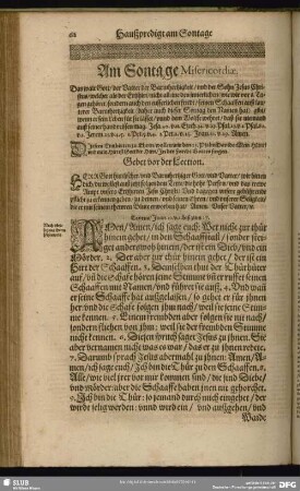 Am Sontage Misericordiae