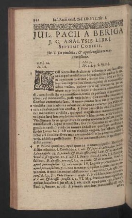 Analysis libri septimi codicis.