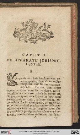 Caput I: De Apparatu Jurisprudentiæ