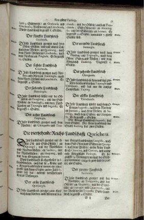 Die viertzehende Reichs-Landschafft Queiche u.