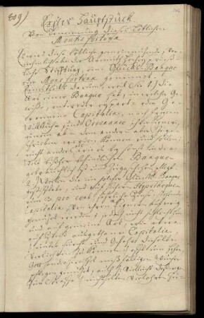 1. Hauptstück: Von Benennung dieses löblichen Montis fortunae