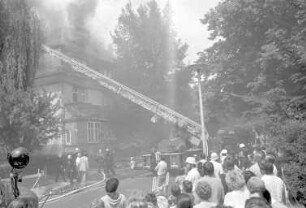 Brand im Dachboden der Villa in der Richard-Wagner-Straße 18