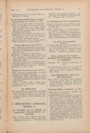 B. Wissenschaftliche u. Kunstvereine, Anstalten [et]c.