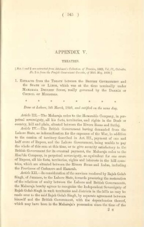 Appendix V. Treaties