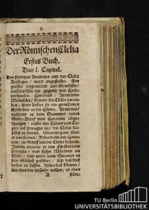 Der Römischen Clelia Erstes Buch.