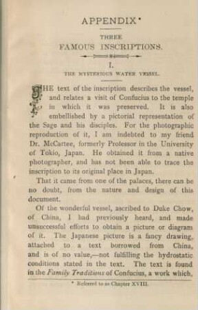 Appendix : Three famous inscriptions