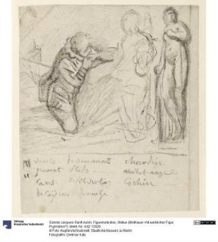Figurenstudien, Statue (Bildhauer mit weiblicher Figur, Pygmalion?)