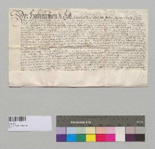 Abt Honoratus, Prior Valentinianus und der Konvent von Kloster Seeon schließen eine Gebetsverbrüderung mit Kloster Niederschönenfeld. S1: Abt Honoratus v. Kloster Seeon, S2: Konvent v. Kloster Seeon