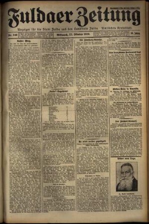 Ausgabe vom Mittwoch, den 23. Oktober 1929.