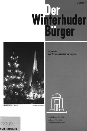 Heft VI / Dezember 1986 : Zeitschrift des Winterhuder Bürgervereins Heft VI/ Dezember 1986