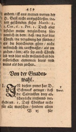 Von der Gnadenwahl.