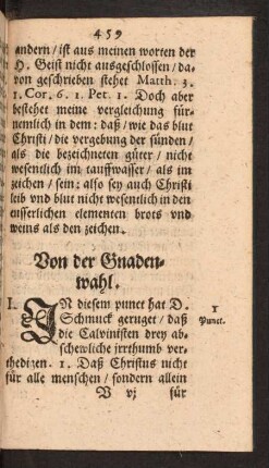Von der Gnadenwahl.