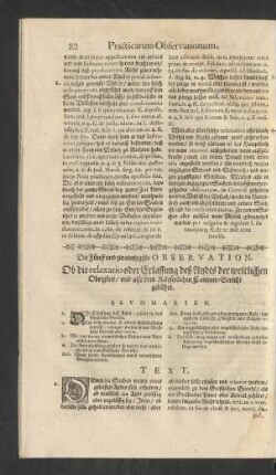 Die Fünff und zwaintzigiste Observation.