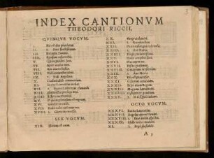 Index Cantionvm