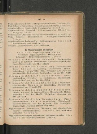 f) Wasserbauamt Eberswalde