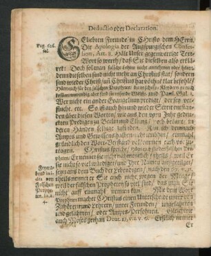Deductio oder Declaration.